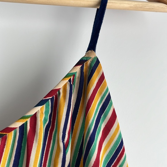 Vintage 1940s rainbow stripe ballgown. Handmade/couture. Size S/XS. Rare find!🌈 - Picture 8 of 15